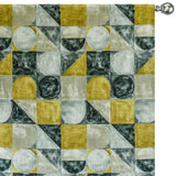 Gray, Chartreuse, Ivory Cotton Fabric by the Metre, 1 Metre Gray Cotton Fabric