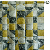 Gray, Chartreuse, Ivory Cotton Fabric by the Metre, 1 Metre Gray Cotton Fabric