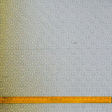 Teal & Cream Jacquard Weaved Fabric by the Metre, 1 Metre Blue Silk Fabric