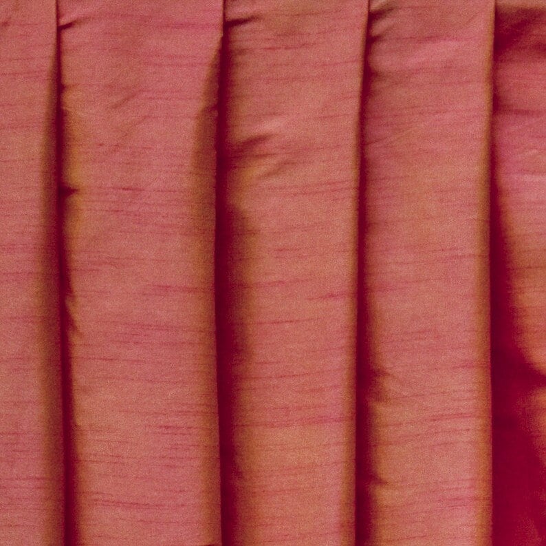 Pink And Yellow Art Silk Curtain Panels