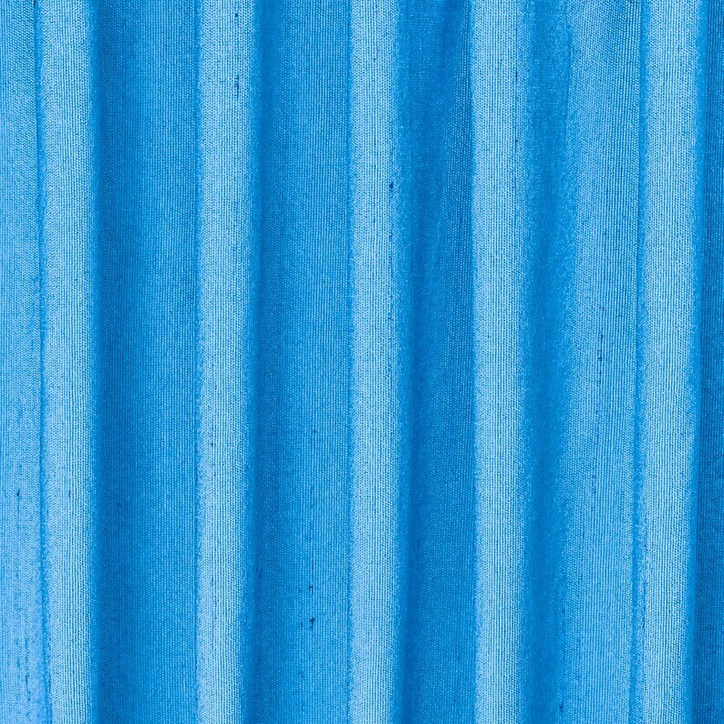 Light Blue Art Silk Curtain Panels