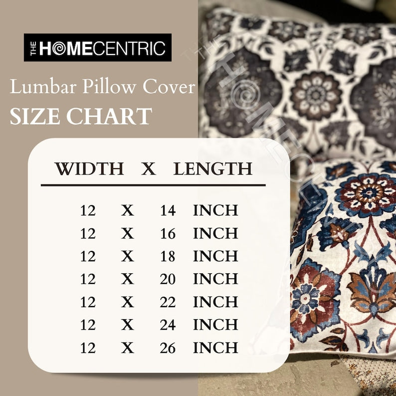 Citrus Rose - Orange Cotton Lumbar Cushion Cover