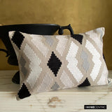 Stitch Story - Beige Linen Lumbar Cushion Cover