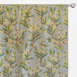Green, Cream Printed Cotton Fabric by the Metre, 1 Metre Green Cotton Fabric