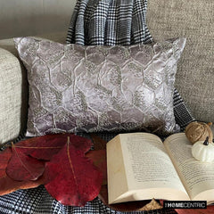 Silvery Lavender - Lavender Jacquard Decorative Lumbar Cushion Cover