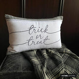 Trick Or Treat - Black & White Jacquard Decorative Lumbar  Cushion Cover