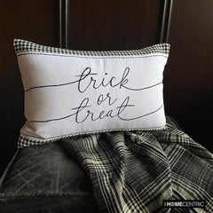 Black & White Jacquard Decorative Lumbar Pillow Cover - Trick Or Treat