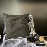 Spotted Spooks - Charcoal Velvet Decorative Throw Cushion Cover
