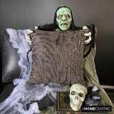 Raving Night - Charcoal Gray Linen Decorative Throw Cushion Cover