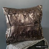 Stunning Charcoal - Charcoal Faux Leather Fall Decorative Cushion Covers