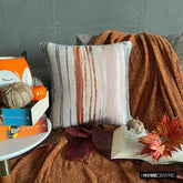 Rustic Martini - Rust Jacquard Silk Throw Cushion Cover