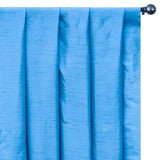 Light Blue Art Silk Curtain Panels