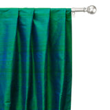 Peacock Silk Dupioni Curtain Panels