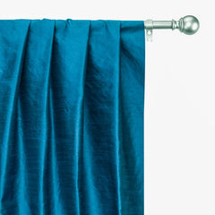 Peacock Blue Art Silk Curtain Panels