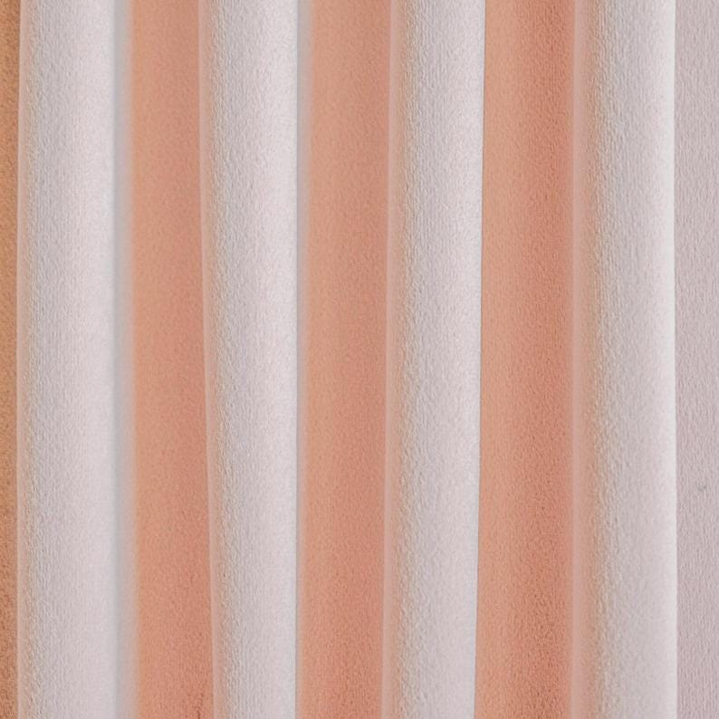 Pastel Peach Velvet Curtain Panels