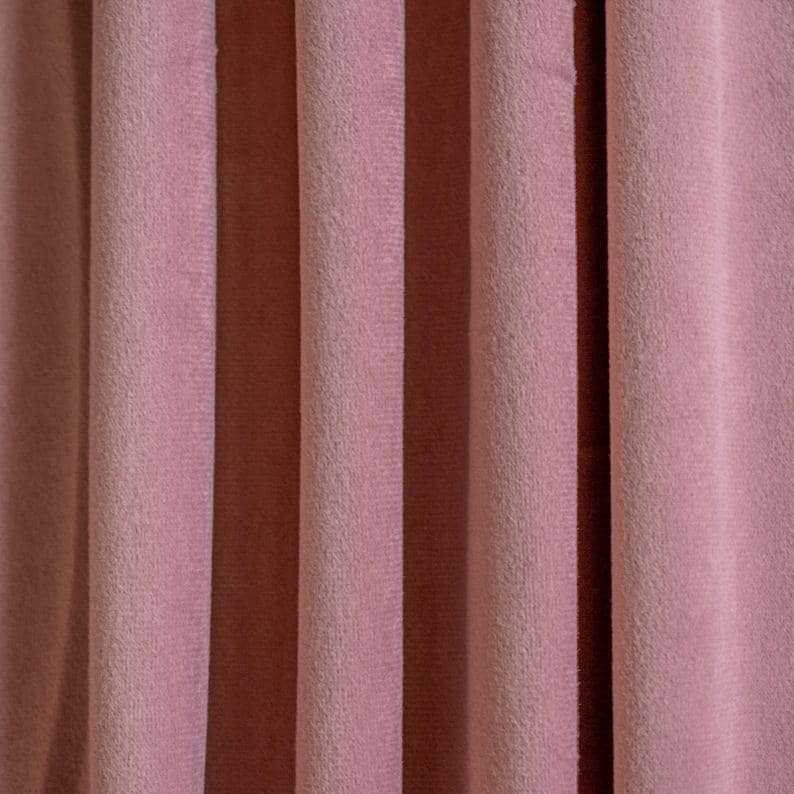 Blush Pink Velvet Curtain Panels