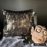 Stunning Charcoal - Charcoal Faux Leather Throw Cushion Cover