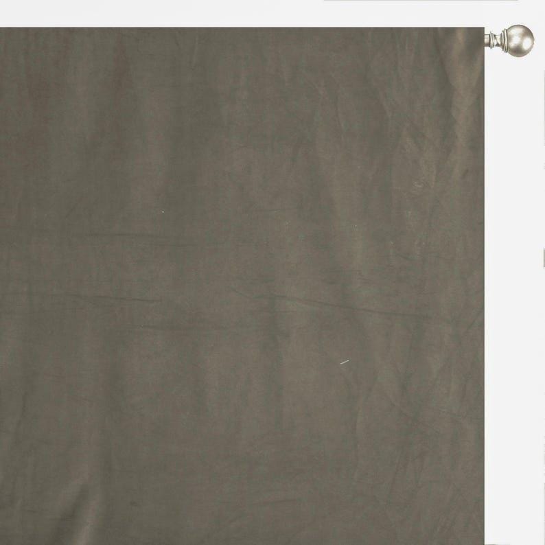 Taupe Velvet Curtain Panels