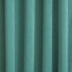 Aqua Green Velvet Curtain Panels