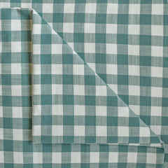 Teal Gingham Checks Cotton Fabric