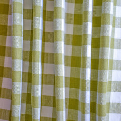 Chartreuse Gingham Checks Cotton Fabric by the Metre