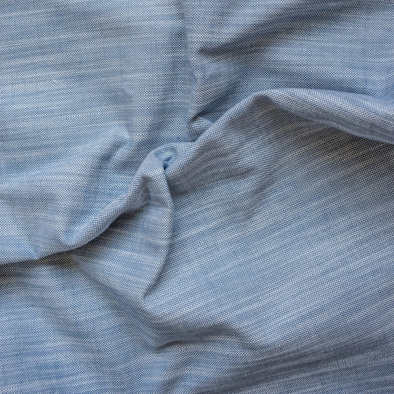 Blue Solid Cotton Fabric by the Metre