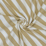 Mustard Yellow Stripes Cotton Fabric by the Metre