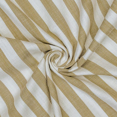 Mustard Yellow Stripes Cotton Fabric by the Metre