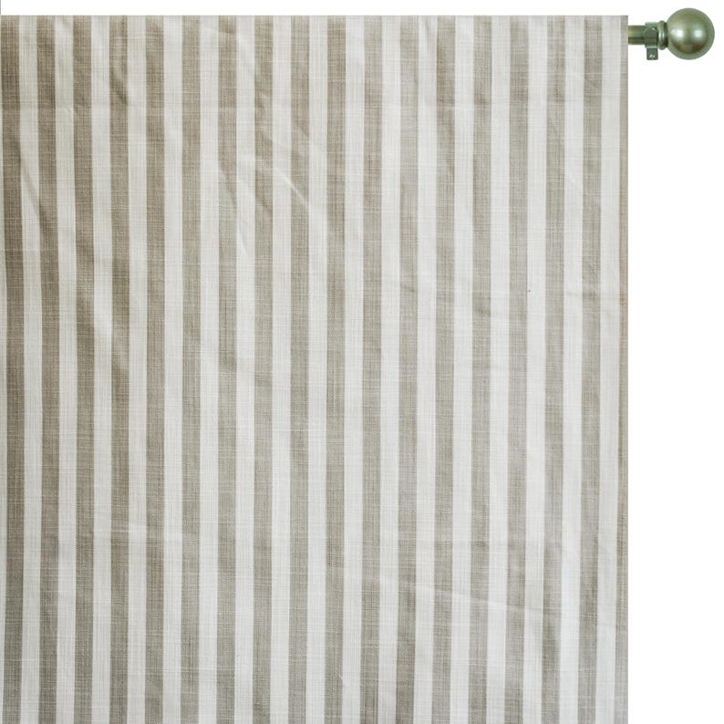 Beige Gingham Stripes Cotton Fabric by the Metre