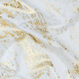 Ivory & Gold Foil Printed Velvet Fabric by the Metre, Ivory Velvet Fabric