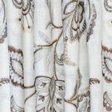 Dark Brown Cotton Embroidery Fabric by the Metre, Beige Cotton Fabric