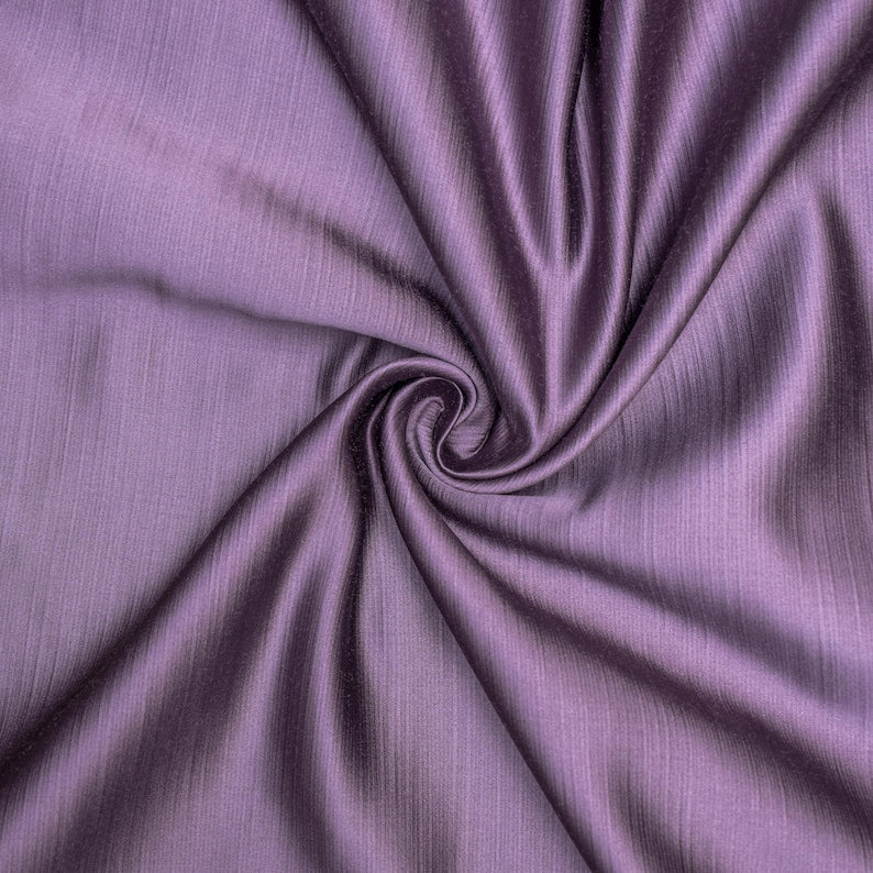 Purple Heavy Satin Fabric by the Metre