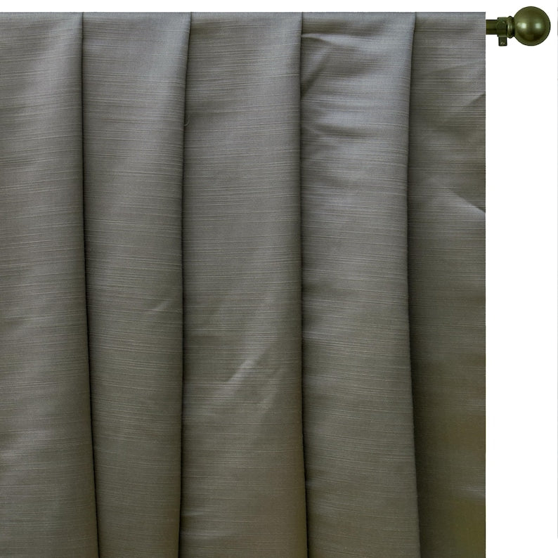 Taupe Gray Heavy Satin Fabric by the Metre, Gray Satin Fabric