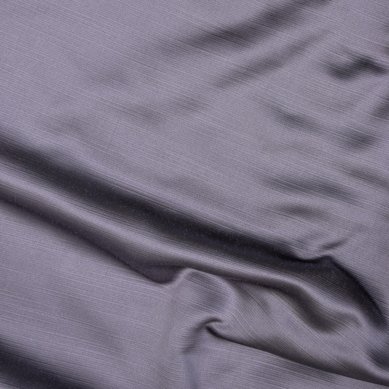 Ash Purple Heavy Satin Fabric by the Metre, Purple Satin Fabric