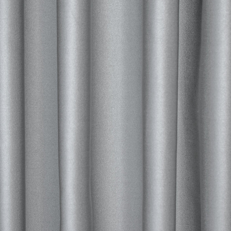 Light Silver Heavy Satin Fabric by the Metre, Silver Satin Fabric