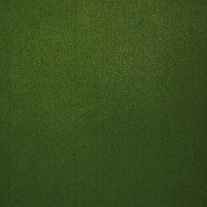 Olive Green Heavy Satin Fabric by the Metre, Green Satin Fabric