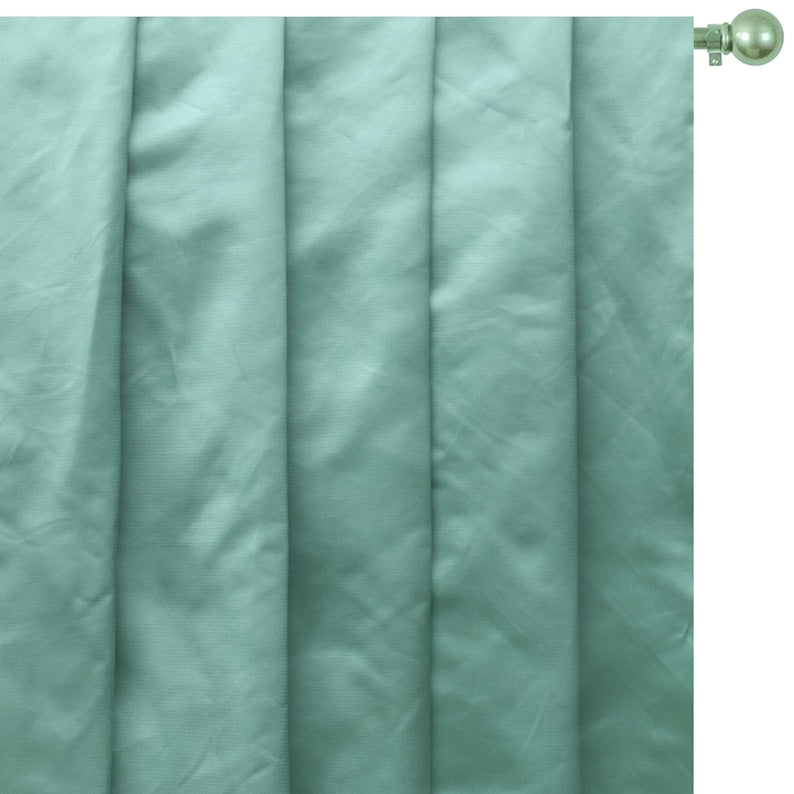 Ice Green Heavy Satin Fabric by the Metre, Green Satin Fabric