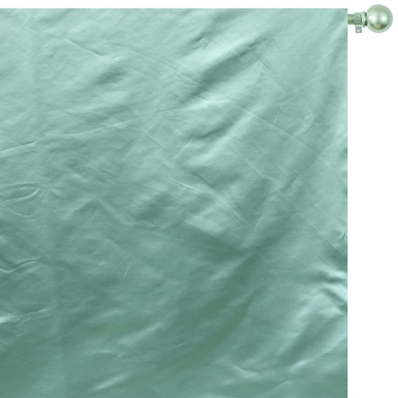Ice Green Heavy Satin Fabric by the Metre, Green Satin Fabric
