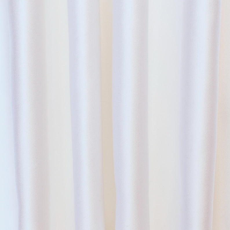 Off White Heavy Satin Fabric by the Metre, White Satin Fabric