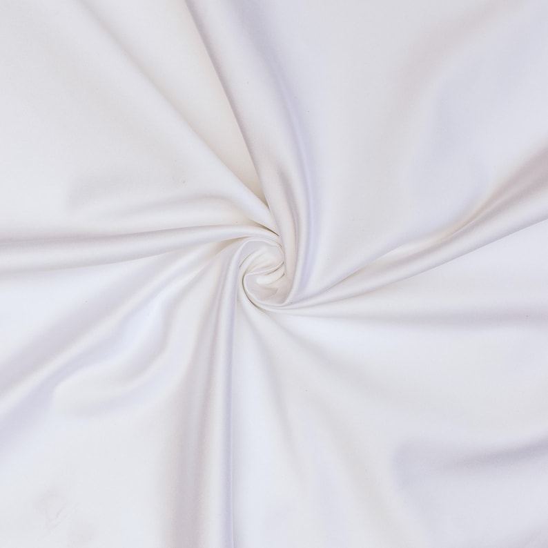 Off White Heavy Satin Fabric by the Metre