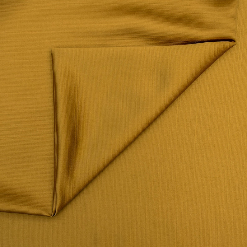 Dark Gold Heavy Satin Fabric by the Metre, Gold Satin Fabric