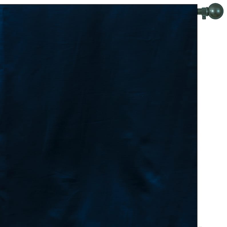 Navy Blue Heavy Satin Fabric by the Metre, Blue Satin Fabric