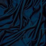 Navy Blue Heavy Satin Fabric by the Metre, Blue Satin Fabric