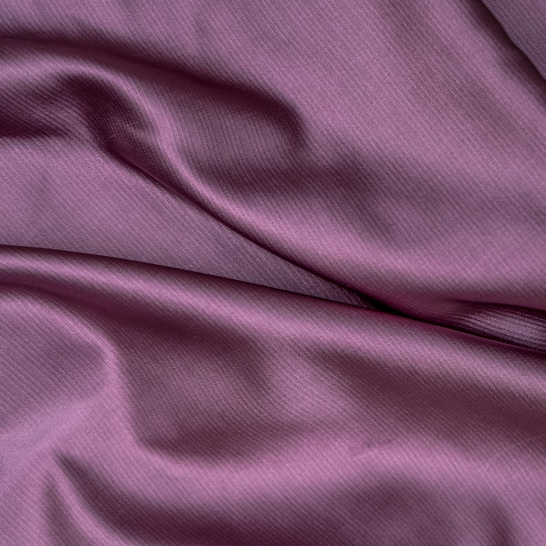 Light Purple Heavy Satin Fabric by the Metre, Purple Satin Fabric
