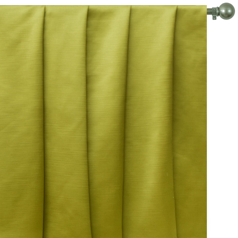 Chartreuse Heavy Satin Fabric by the Metre, Green Satin Fabric