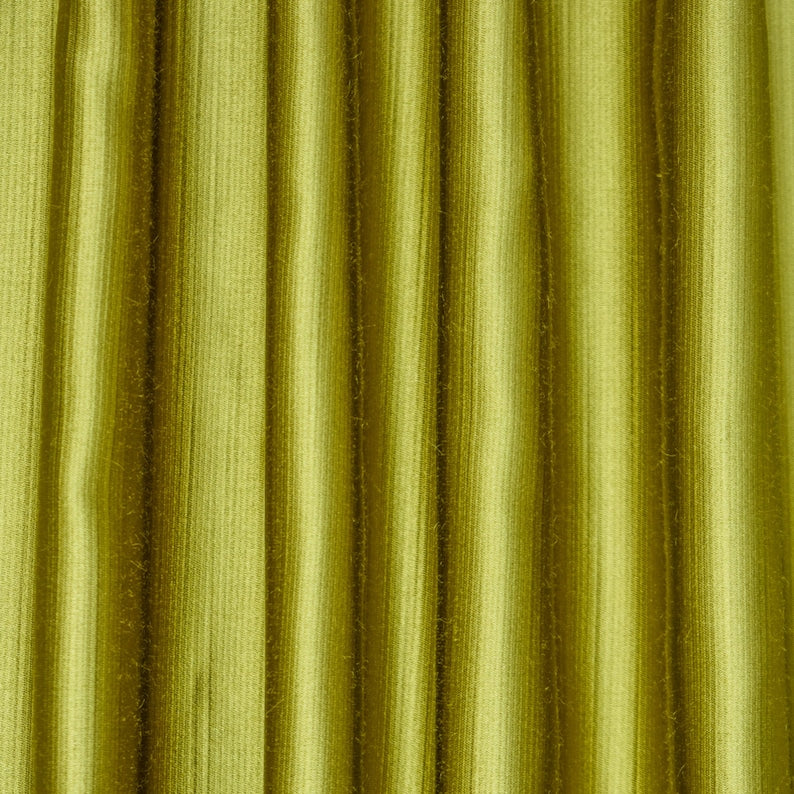 Chartreuse Heavy Satin Fabric by the Metre, Green Satin Fabric