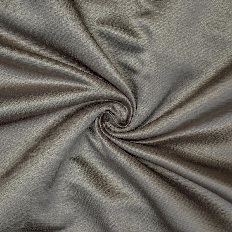 Taupe Gray Heavy Satin Fabric by the Metre