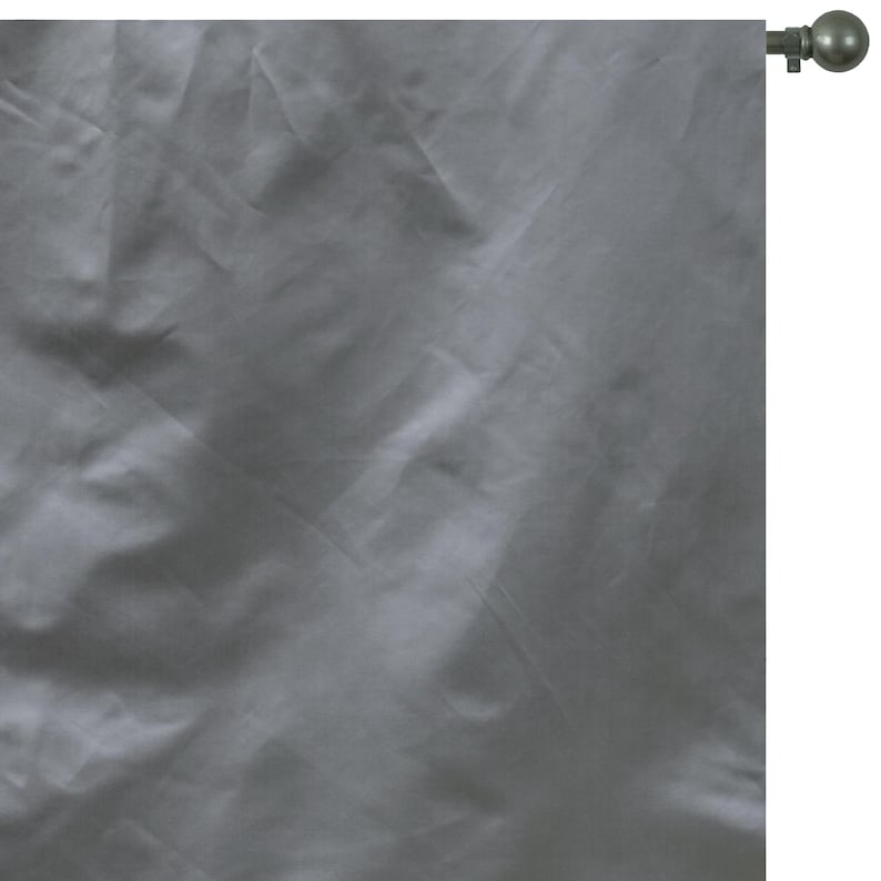 Silver Gray Heavy Satin Fabric by the Metre, Silver Satin Fabric