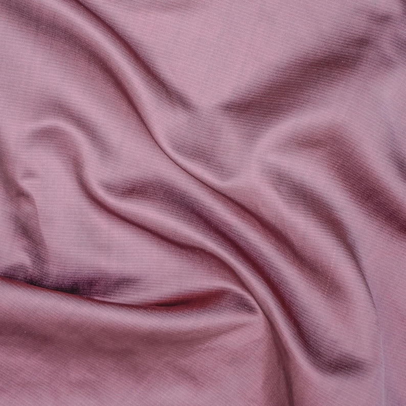 Mauve Heavy Satin Fabric by the Metre, Pink Satin Fabric