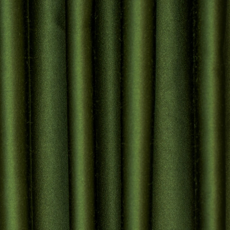 Olive Green Heavy Satin Fabric by the Metre, Green Satin Fabric